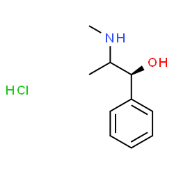 ChemSpider 2D Image | (1S)-2-(Methylamino)-1-phenyl-1-propanol hydrochloride (1:1) | C10H16ClNO
