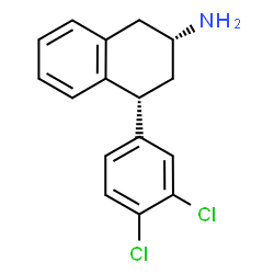 ChemSpider 2D Image | (2R,4R)-4-(3,4-Dichlorophenyl)-1,2,3,4-tetrahydro-2-naphthalenamine | C16H15Cl2N
