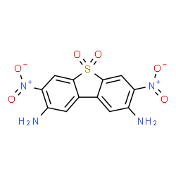 ChemSpider 2D Image | 3,7-Dinitrodibenzo[b,d]thiophene-2,8-diamine 5,5-dioxide | C12H8N4O6S