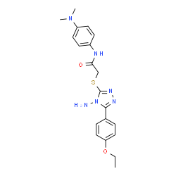 ChemSpider 2D Image | 2-{[4-Amino-5-(4-ethoxyphenyl)-4H-1,2,4-triazol-3-yl]sulfanyl}-N-[4-(dimethylamino)phenyl]acetamide | C20H24N6O2S