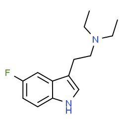 ChemSpider 2D Image | N,N-Diethyl-2-(5-fluoro-1H-indol-3-yl)ethanamine | C14H19FN2