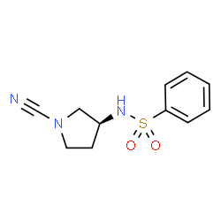 ChemSpider 2D Image | N-[(3S)-1-Cyano-3-pyrrolidinyl]benzenesulfonamide | C11H13N3O2S