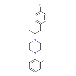 ChemSpider 2D Image | 1-(2-Fluorophenyl)-4-[1-(4-fluorophenyl)-2-propanyl]piperazine | C19H22F2N2