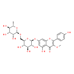 ChemSpider 2D Image | 4',5,7-trihydroxy-3-methoxyflavone-7-O-rutinoside | C28H32O15