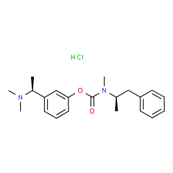 ChemSpider 2D Image | 3-[(1S)-1-(Dimethylamino)ethyl]phenyl methyl[(2R)-1-phenyl-2-propanyl]carbamate hydrochloride (1:1) | C21H29ClN2O2