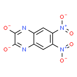 ChemSpider 2D Image | 6,7-Dinitro-2,3-quinoxalinediolate | C8H2N4O6