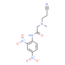 ChemSpider 2D Image | N~2~-(2-Cyanoethyl)-N-(2,4-dinitrophenyl)-N~2~-methylglycinamide | C12H13N5O5