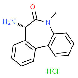 ChemSpider 2D Image | (S)-7-Amino-5-methyl-5H-dibenzo[b,d]azepin-6(7H)-one hydrochloride | C15H15ClN2O