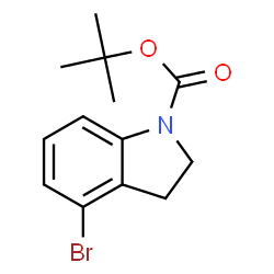 ChemSpider 2D Image | tert-Butyl 4-bromoindoline-1-carboxylate | C13H16BrNO2