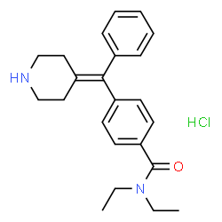 ChemSpider 2D Image | N,N-diethyl-4-[phenyl(piperidin-4-ylidene)methyl]benzamide hydrochloride | C23H29ClN2O