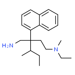 ChemSpider 2D Image | 2-sec-Butyl-N~4~-ethyl-N~4~-methyl-2-(1-naphthyl)-1,4-butanediamine | C21H32N2