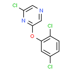 ChemSpider 2D Image | 2-Chloro-6-(2,5-dichlorophenoxy)pyrazine | C10H5Cl3N2O