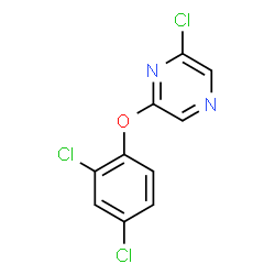 ChemSpider 2D Image | 2-Chloro-6-(2,4-dichlorophenoxy)pyrazine | C10H5Cl3N2O