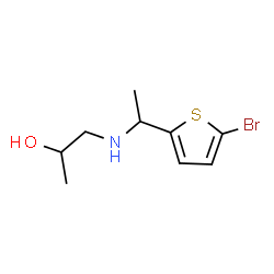 ChemSpider 2D Image | 1-{[1-(5-Bromo-2-thienyl)ethyl]amino}-2-propanol | C9H14BrNOS