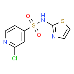 ChemSpider 2D Image | 2-Chloro-N-(1,3-thiazol-2-yl)-4-pyridinesulfonamide | C8H6ClN3O2S2
