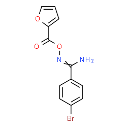 ChemSpider 2D Image | 4-Bromo-N'-(2-furoyloxy)benzenecarboximidamide | C12H9BrN2O3