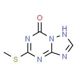 ChemSpider 2D Image | 5-(Methylsulfanyl)[1,2,4]triazolo[1,5-a][1,3,5]triazin-7(1H)-one | C5H5N5OS