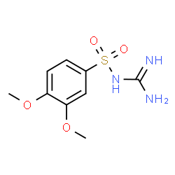 ChemSpider 2D Image | N-Carbamimidoyl-3,4-dimethoxybenzenesulfonamide | C9H13N3O4S