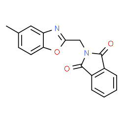 ChemSpider 2D Image | 2-((5-Methylbenzo[d]oxazol-2-yl)methyl)isoindoline-1,3-dione | C17H12N2O3