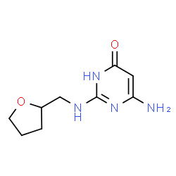 ChemSpider 2D Image | 6-Amino-2-[(tetrahydro-2-furanylmethyl)amino]-4(1H)-pyrimidinone | C9H14N4O2