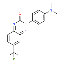 ChemSpider 2D Image | 2-[4-(Dimethylamino)phenyl]-7-(trifluoromethyl)-1,2,4-benzotriazin-3(2H)-one | C16H13F3N4O