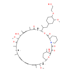 ChemSpider 2D Image | 1,18-Dihydroxy-12-{1-[4-(2-hydroxyethoxy)-3-methoxycyclohexyl]-2-propanyl}-19,30-dimethoxy-15,17,21,23,29,35-hexamethyl-11,36-dioxa-4-azatricyclo[30.3.1.0~4,9~]hexatriaconta-16,24,26,28-tetraene-2,3,1
0,14,20-pentone | C53H83NO14