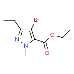 ChemSpider 2D Image | Ethyl 4-bromo-3-ethyl-1-methyl-1H-pyrazole-5-carboxylate | C9H13BrN2O2