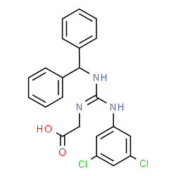 ChemSpider 2D Image | (Z)-N-{[(3,5-Dichlorophenyl)amino][(diphenylmethyl)amino]methylene}glycine | C22H19Cl2N3O2
