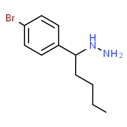 ChemSpider 2D Image | [1-(4-Bromophenyl)pentyl]hydrazine | C11H17BrN2