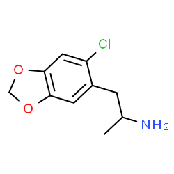ChemSpider 2D Image | 1-(6-Chloro-1,3-benzodioxol-5-yl)-2-propanamine | C10H12ClNO2