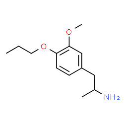 ChemSpider 2D Image | 1-(3-Methoxy-4-propoxyphenyl)-2-propanamine | C13H21NO2