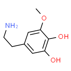ChemSpider 2D Image | 5-(2-Aminoethyl)-3-methoxy-1,2-benzenediol | C9H13NO3