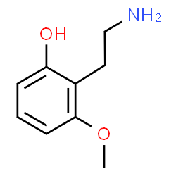 ChemSpider 2D Image | 2-(2-Aminoethyl)-3-methoxyphenol | C9H13NO2