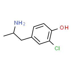 ChemSpider 2D Image | 4-(2-Aminopropyl)-2-chlorophenol | C9H12ClNO