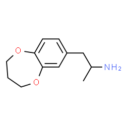 ChemSpider 2D Image | 1-(3,4-Dihydro-2H-1,5-benzodioxepin-7-yl)-2-propanamine | C12H17NO2