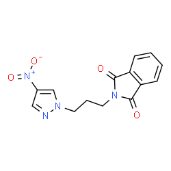 ChemSpider 2D Image | 2-[3-(4-Nitro-1H-pyrazol-1-yl)propyl]-1H-isoindole-1,3(2H)-dione | C14H12N4O4
