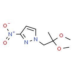 ChemSpider 2D Image | 1-(2,2-Dimethoxypropyl)-3-nitro-1H-pyrazole | C8H13N3O4