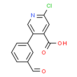 ChemSpider 2D Image | 2-Chloro-5-(3-formylphenyl)isonicotinic acid | C13H8ClNO3