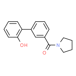 ChemSpider 2D Image | (2'-Hydroxy-3-biphenylyl)(1-pyrrolidinyl)methanone | C17H17NO2
