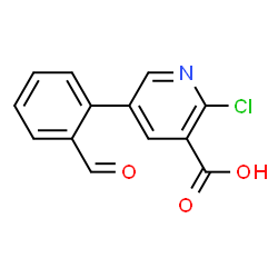 ChemSpider 2D Image | 2-Chloro-5-(2-formylphenyl)nicotinic acid | C13H8ClNO3