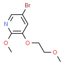 ChemSpider 2D Image | 5-Bromo-2-methoxy-3-(2-methoxyethoxy)pyridine | C9H12BrNO3