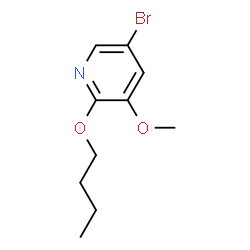 ChemSpider 2D Image | 5-Bromo-2-butoxy-3-methoxypyridine | C10H14BrNO2