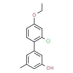 ChemSpider 2D Image | 2'-Chloro-4'-ethoxy-5-methyl-3-biphenylol | C15H15ClO2
