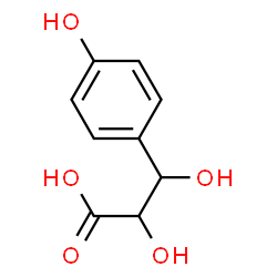 ChemSpider 2D Image | 2,3-Dihydroxy-3-(4-hydroxyphenyl)propanoic acid | C9H10O5