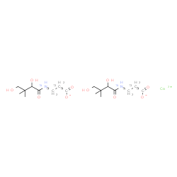 ChemSpider 2D Image | Calcium bis{3-[(2,4-dihydroxy-3,3-dimethylbutanoyl)(~15~N)amino](~13~C_3_)propanoate} | C18H32CaN2O10
