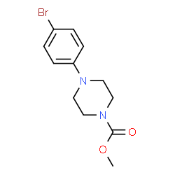ChemSpider 2D Image | Methyl 4-(4-bromophenyl)-1-piperazinecarboxylate | C12H15BrN2O2