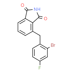 ChemSpider 2D Image | 4-(2-Bromo-4-fluorobenzyl)-1H-isoindole-1,3(2H)-dione | C15H9BrFNO2