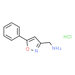 ChemSpider 2D Image | (5-Phenylisoxazol-3-yl)methanamine hydrochloride | C10H11ClN2O