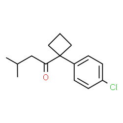 ChemSpider 2D Image | 1-[1-(4-Chlorophenyl)cyclobutyl]-3-methyl-1-butanone | C15H19ClO