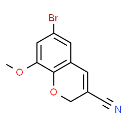 ChemSpider 2D Image | 6-Bromo-8-methoxy-2H-chromene-3-carbonitrile | C11H8BrNO2